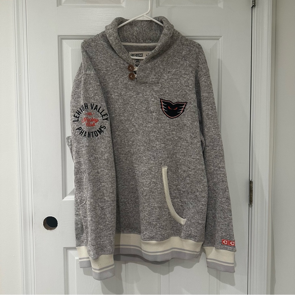 CCM Lehigh Valley Phantoms CCM 1/4 Button Sweater